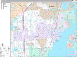 North Miami Wall Map Premium Style 2026